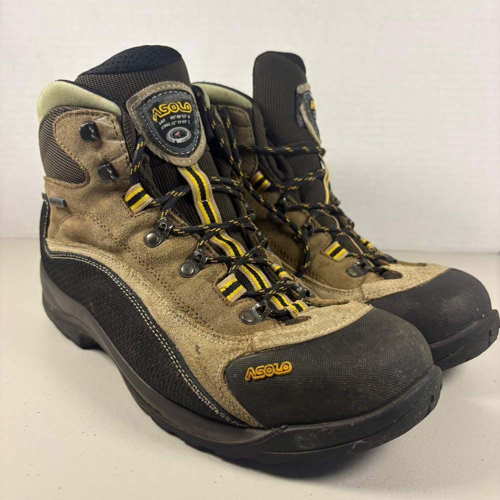 Asolo Gore-Tex Mens Hiking Boots Size 12 Brown Suede Waterproof Made in Romania